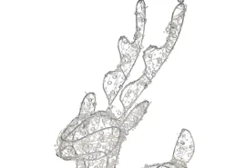 Hot Beliani Decorazione per esterni LED OLDENOR Renna 70 cm Argento