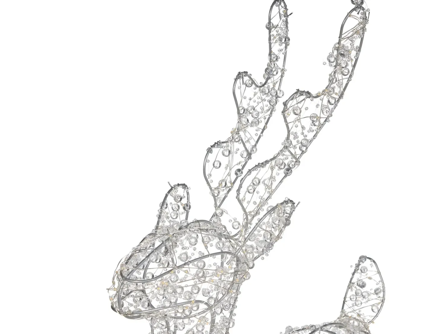 Hot Beliani Decorazione per esterni LED OLDENOR Renna 70 cm Argento