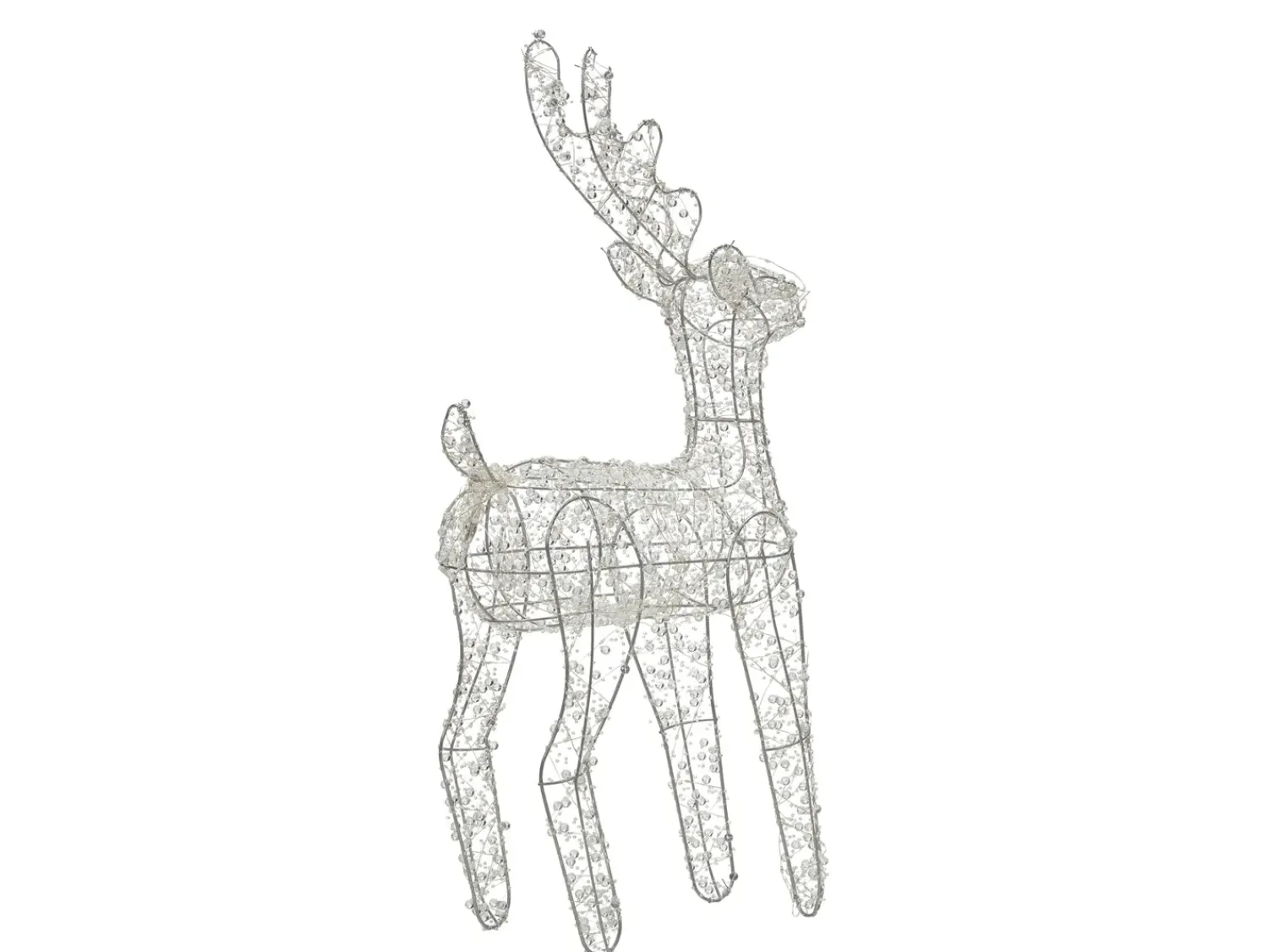 Hot Beliani Decorazione per esterni LED OLDENOR Renna 70 cm Argento