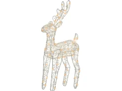 Hot Beliani Decorazione per esterni LED OLDENOR Renna 70 cm Argento