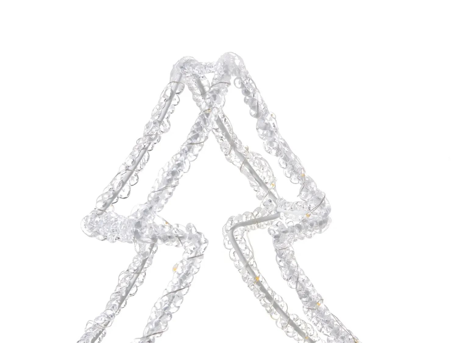 New Beliani Decorazione per esterni LED OLBOAN Albero di Natale 34 cm Bianco
