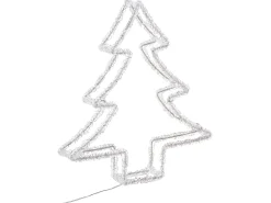 New Beliani Decorazione per esterni LED OLBOAN Albero di Natale 34 cm Bianco