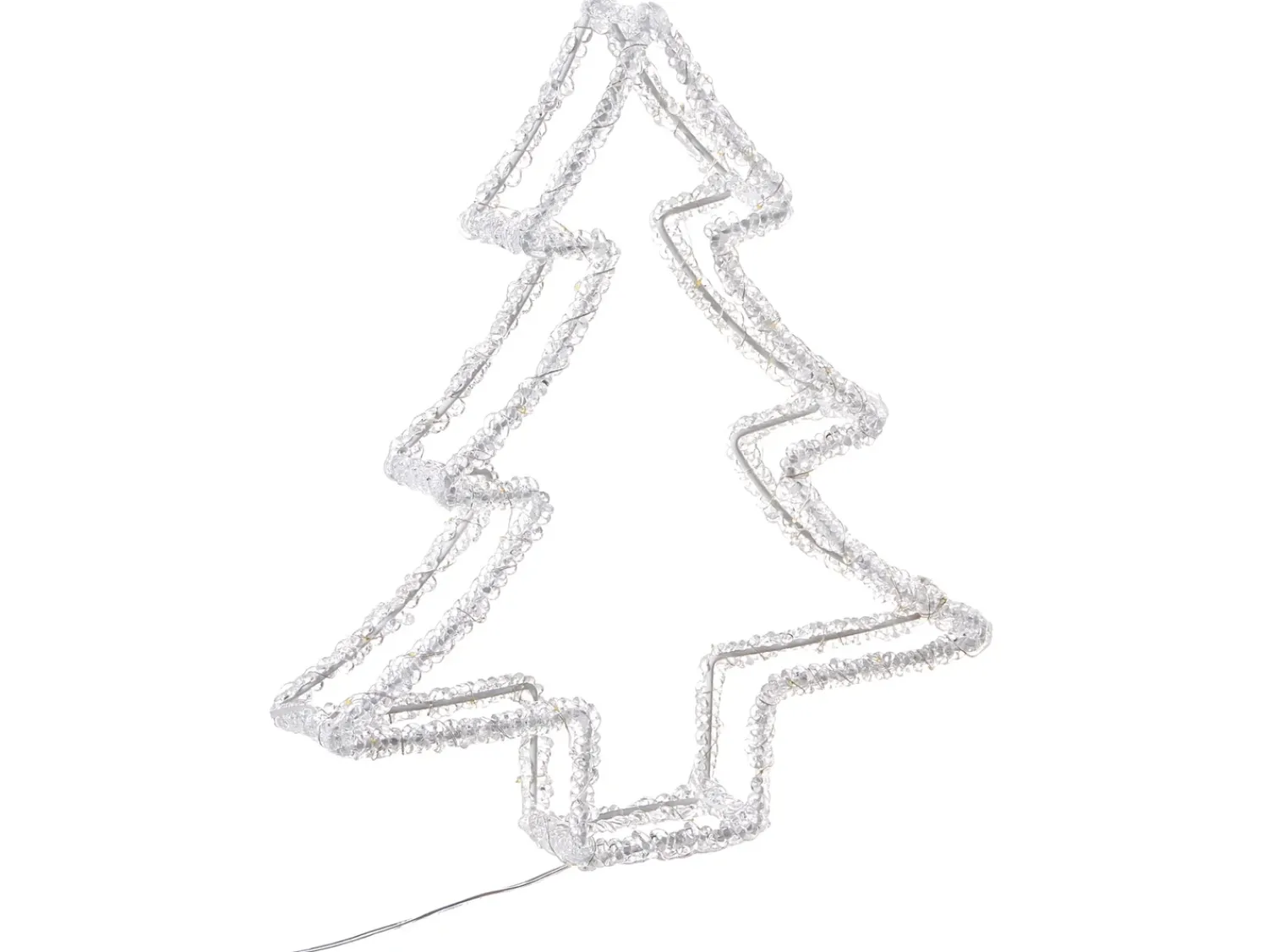 New Beliani Decorazione per esterni LED OLBOAN Albero di Natale 34 cm Bianco