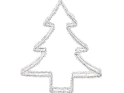 New Beliani Decorazione per esterni LED OLBOAN Albero di Natale 34 cm Bianco