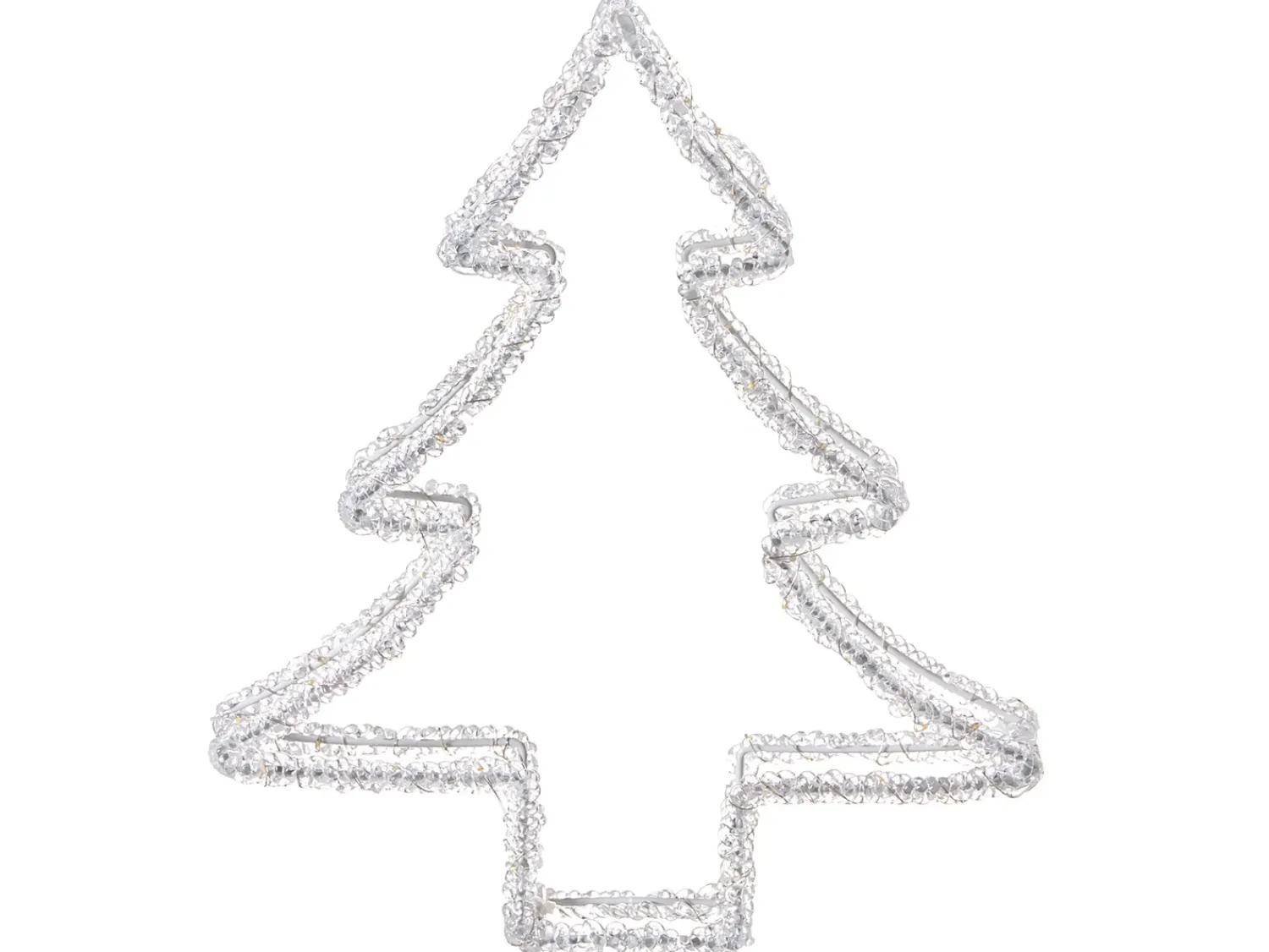 New Beliani Decorazione per esterni LED OLBOAN Albero di Natale 34 cm Bianco