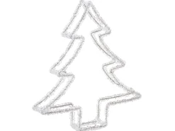 New Beliani Decorazione per esterni LED OLBOAN Albero di Natale 34 cm Bianco