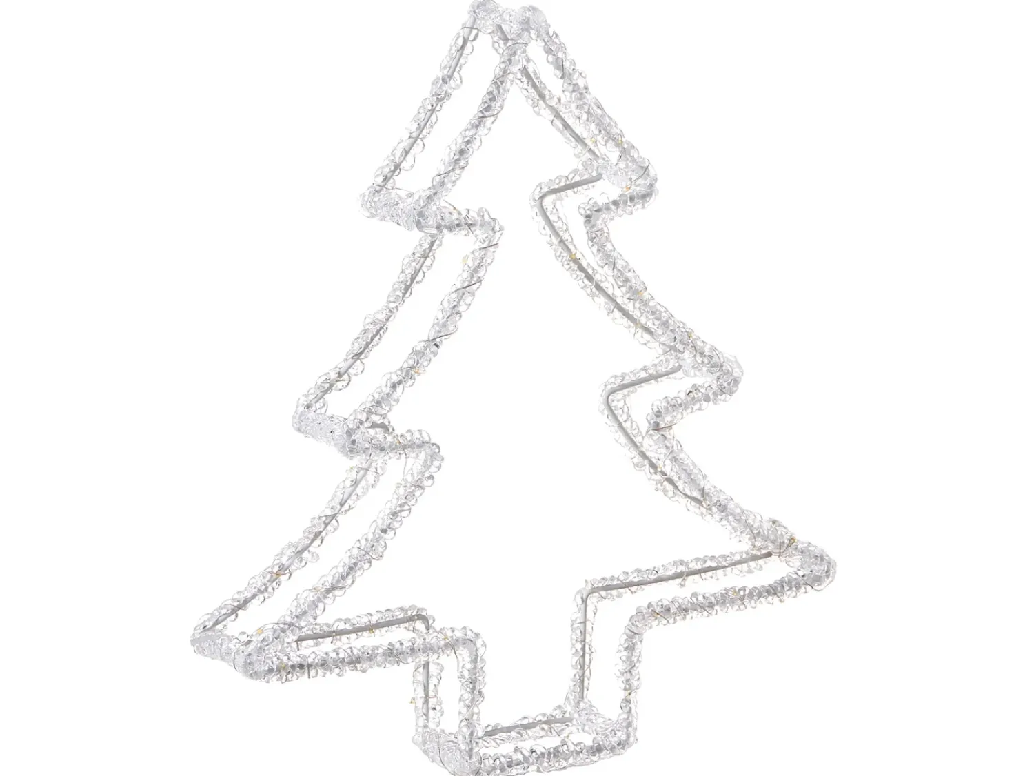 New Beliani Decorazione per esterni LED OLBOAN Albero di Natale 34 cm Bianco