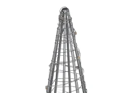 Beliani Decorazione per esterni LED PUKSALA Albero di Natale 60 cm Argento