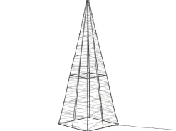 Beliani Decorazione per esterni LED PUKSALA Albero di Natale 60 cm Argento