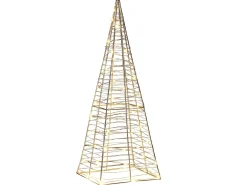 Beliani Decorazione per esterni LED PUKSALA Albero di Natale 60 cm Argento