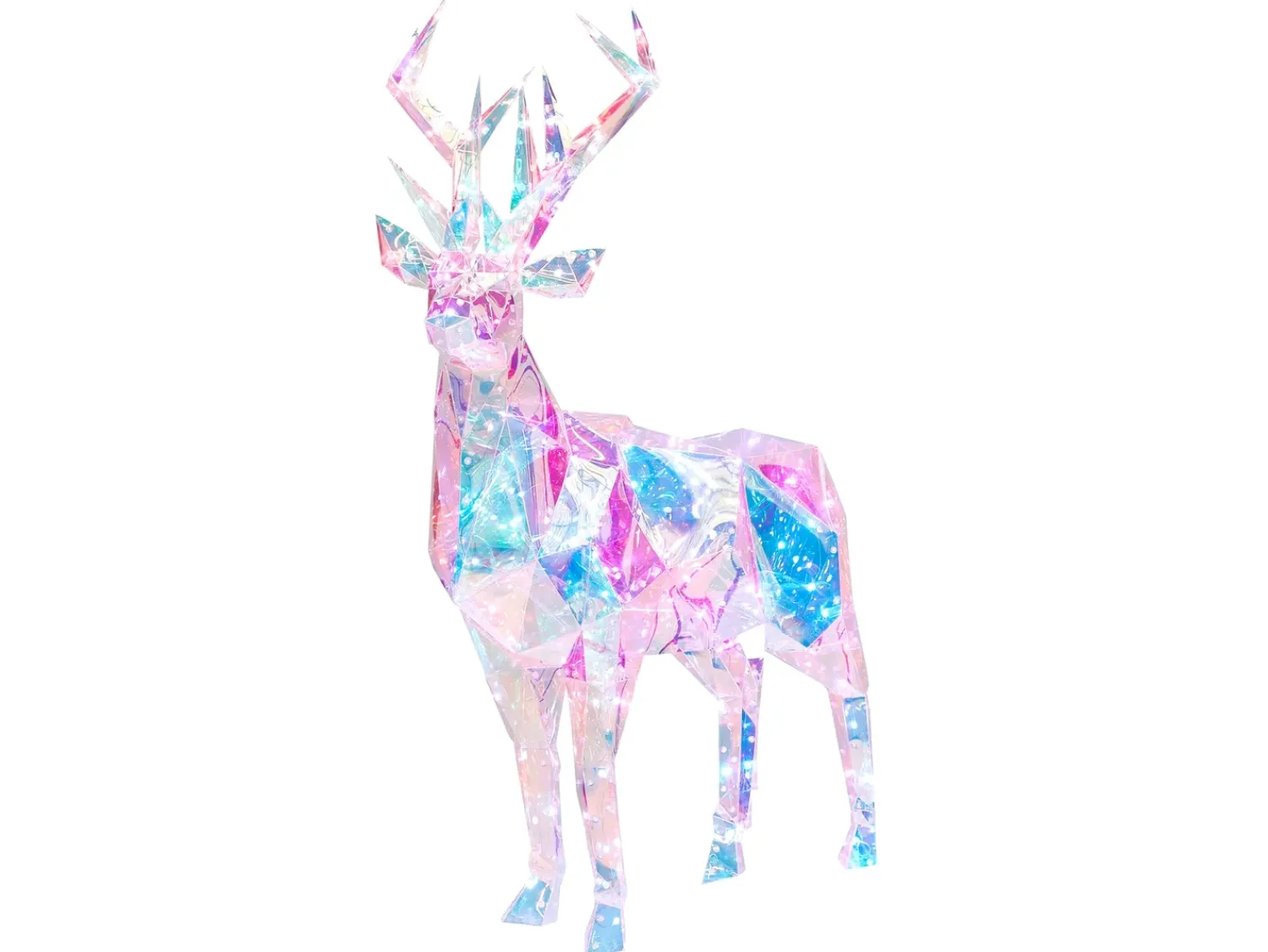 New Beliani Decorazione per esterni LED POLARIS Renna 90 cm Multicolore