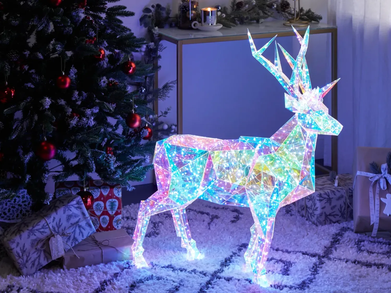 New Beliani Decorazione per esterni LED POLARIS Renna 90 cm Multicolore