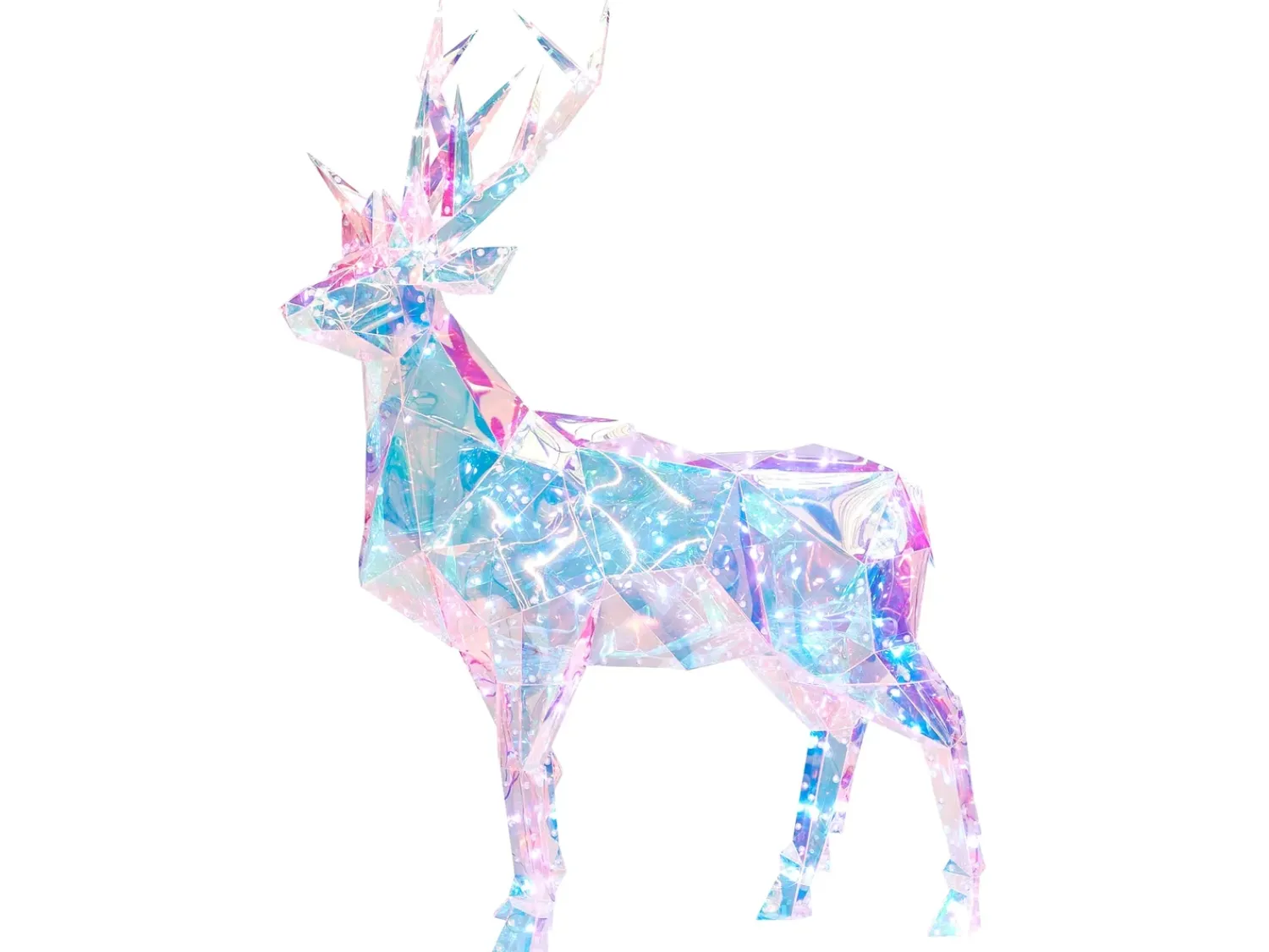 New Beliani Decorazione per esterni LED POLARIS Renna 90 cm Multicolore
