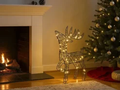 New Beliani Decorazione per esterni LED RAVSJON Renna 58 cm Nero