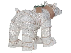 Clearance Beliani Decorazione per esterni LED SIVULA Orso 34 cm Bianco