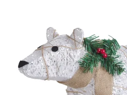 Clearance Beliani Decorazione per esterni LED SIVULA Orso 34 cm Bianco