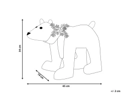 Clearance Beliani Decorazione per esterni LED SIVULA Orso 34 cm Bianco