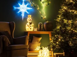Clearance Beliani Decorazione per esterni LED SIVULA Orso 34 cm Bianco