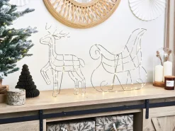 Best Beliani Decorazione per esterni LED SAIJA Renna 46 cm Argento