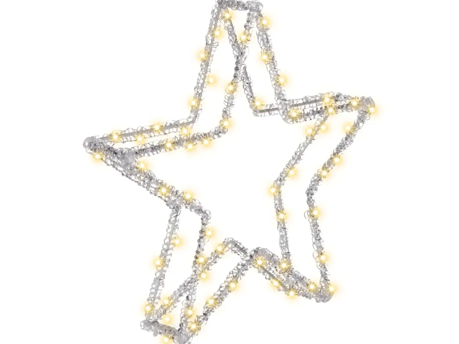 Online Beliani Decorazione per esterni LED SIMO Stella 31 cm Bianco