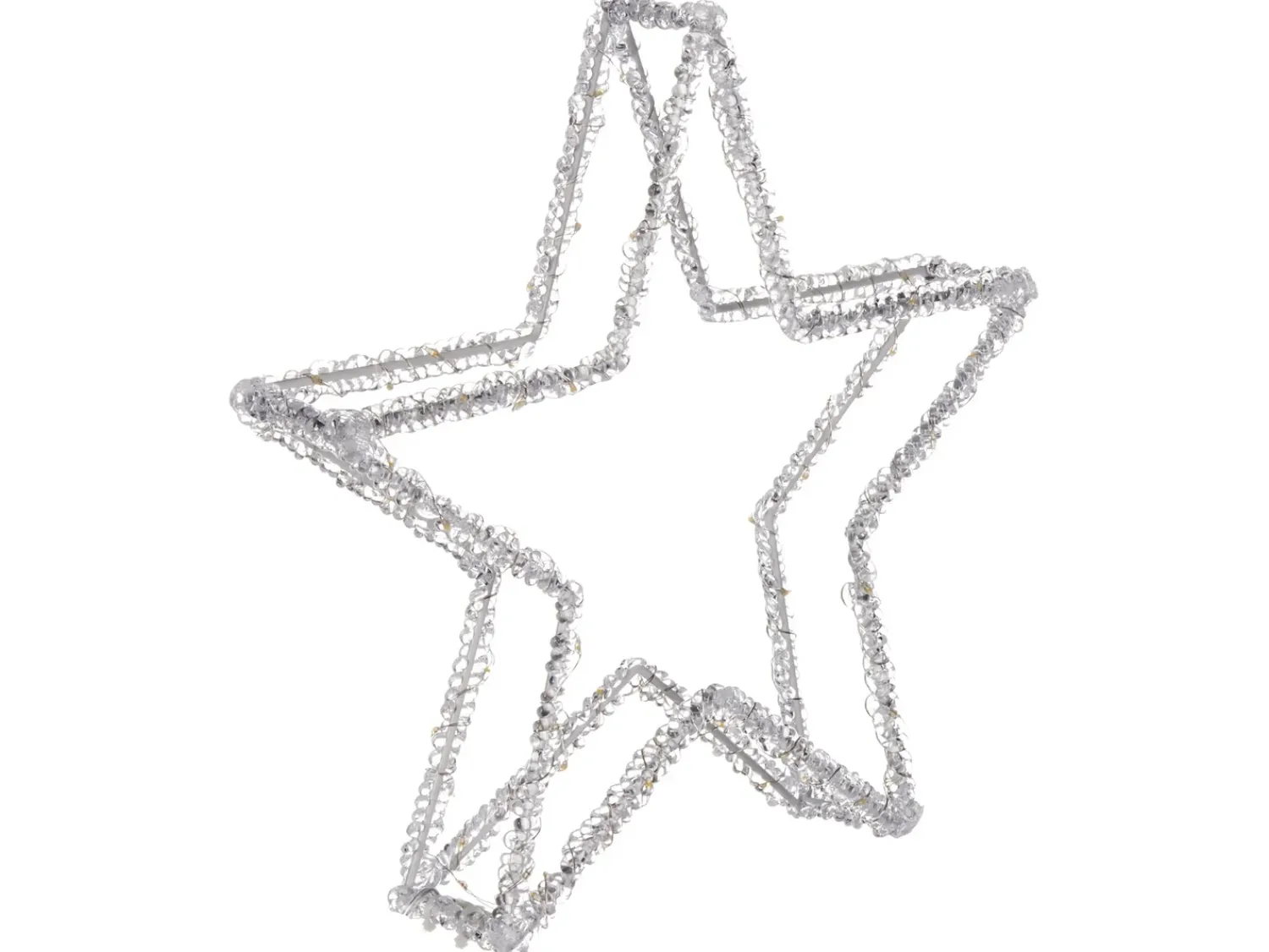 Online Beliani Decorazione per esterni LED SIMO Stella 31 cm Bianco
