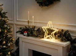 Online Beliani Decorazione per esterni LED SIMO Stella 31 cm Bianco