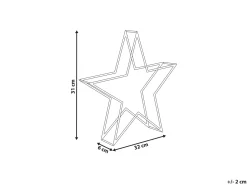 Online Beliani Decorazione per esterni LED SIMO Stella 31 cm Bianco