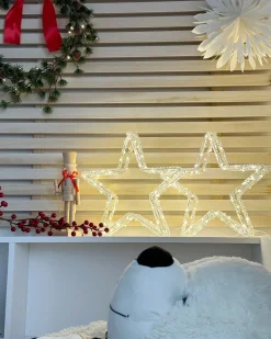 Online Beliani Decorazione per esterni LED SIMO Stella 31 cm Bianco