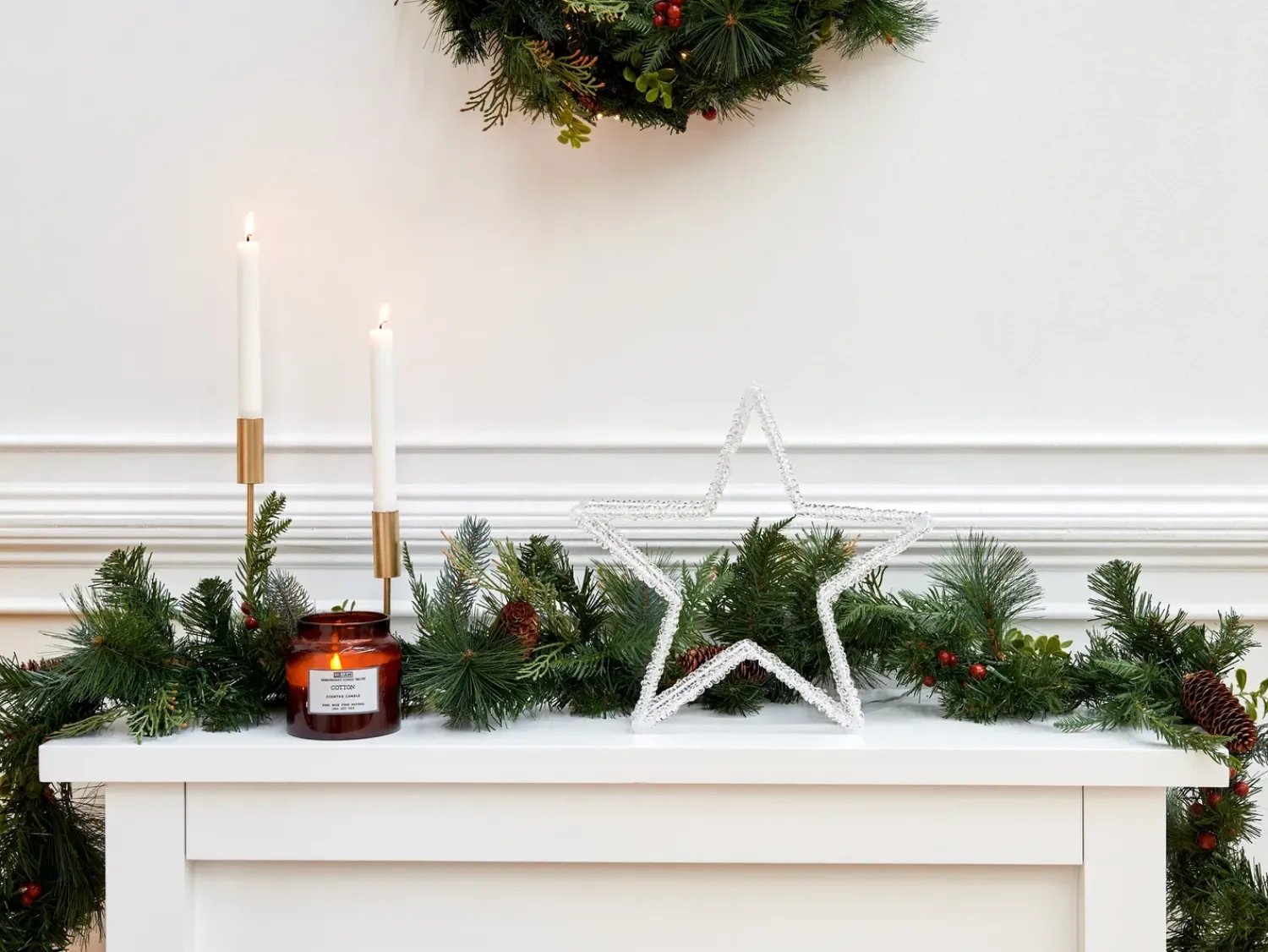 Online Beliani Decorazione per esterni LED SIMO Stella 31 cm Bianco