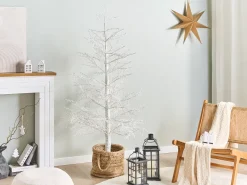 Hot Beliani Decorazione per esterni LED SUONTEE Albero di Natale 180 cm Bianco