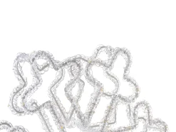 Discount Beliani Decorazione per esterni LED SILVERAN Fiocco di neve 28 cm Bianco