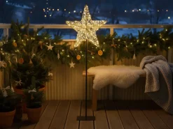 Best Beliani Decorazione per esterni LED SANNAN Stella 110 cm Nero