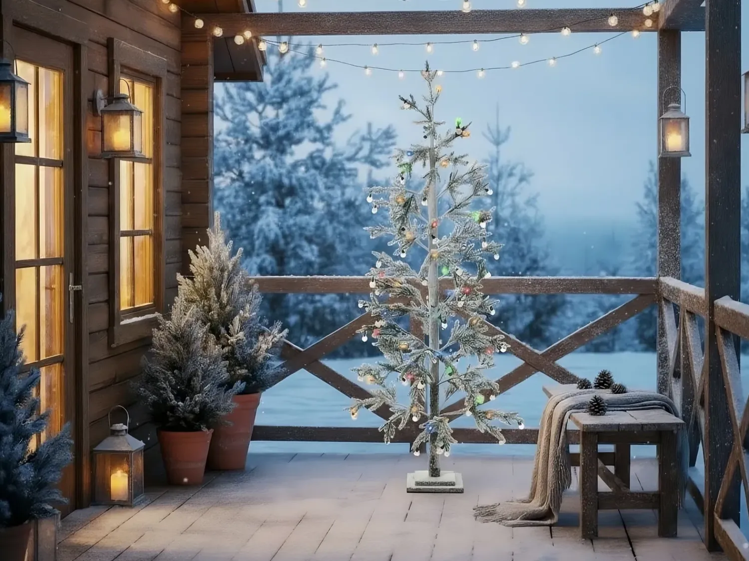 Outlet Beliani Decorazione per esterni LED TORSA Albero 180 cm Verde Bianco Verde