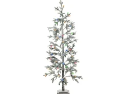 Outlet Beliani Decorazione per esterni LED TORSA Albero 180 cm Verde Bianco Verde