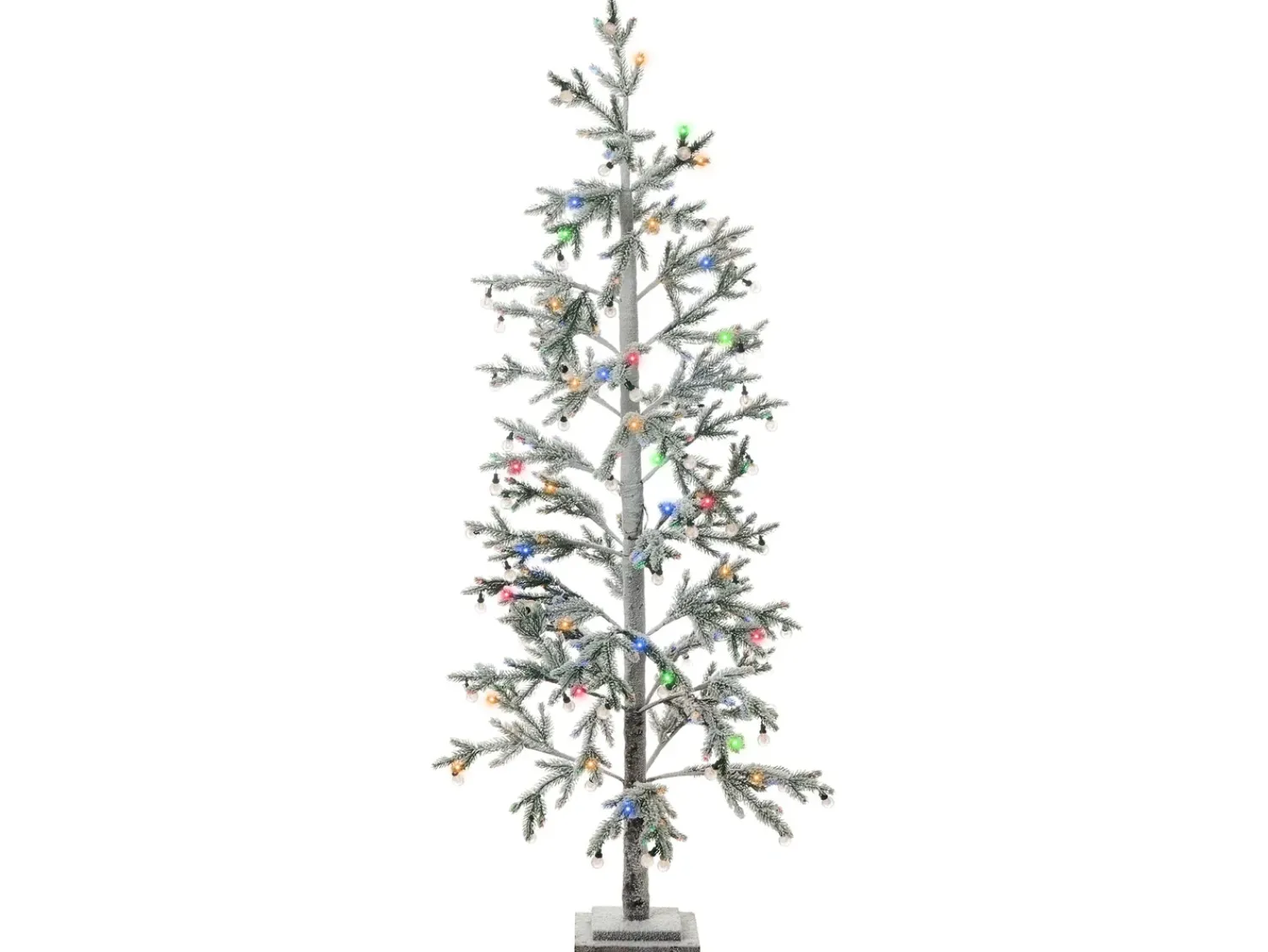Outlet Beliani Decorazione per esterni LED TORSA Albero 180 cm Verde Bianco Verde