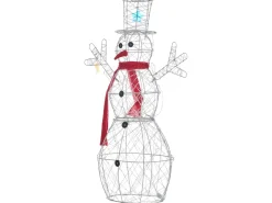 Clearance Beliani Decorazione per esterni LED VASMAN Pupazzo di neve 93 cm Bianco
