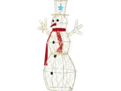 Clearance Beliani Decorazione per esterni LED VASMAN Pupazzo di neve 93 cm Bianco