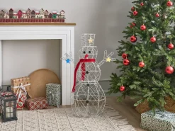 Clearance Beliani Decorazione per esterni LED VASMAN Pupazzo di neve 93 cm Bianco