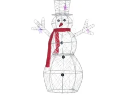 Clearance Beliani Decorazione per esterni LED VASMAN Pupazzo di neve 93 cm Bianco