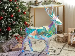 Discount Beliani Decorazione per esterni Smart LED con App POLARIS Renna 90 cm Multicolore