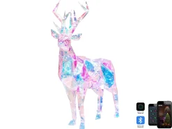 Discount Beliani Decorazione per esterni Smart LED con App POLARIS Renna 90 cm Multicolore