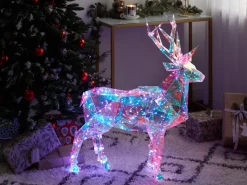 Discount Beliani Decorazione per esterni Smart LED con App POLARIS Renna 90 cm Multicolore