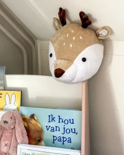 Online Beliani Decorazioni da Parete Cameretta Cervo BAMBI 30 cm Beige Beige Bianco Marrone
