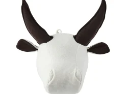 Online Beliani Decorazioni da Parete Cameretta Toro GEOFFREY Cotone 24 cm Bianco Bianco Marrone