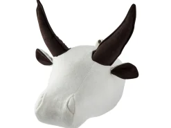 Online Beliani Decorazioni da Parete Cameretta Toro GEOFFREY Cotone 24 cm Bianco Bianco Marrone