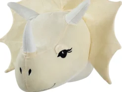 Outlet Beliani Decorazioni da Parete Cameretta Dinosauro REXX Cotone 29 cm Beige chiaro Beige Bianco