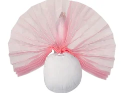 Best Beliani Decorazioni da Parete Cameretta Cigno ODETTA Cotone 32 cm Bianco Bianco Oro Rosa
