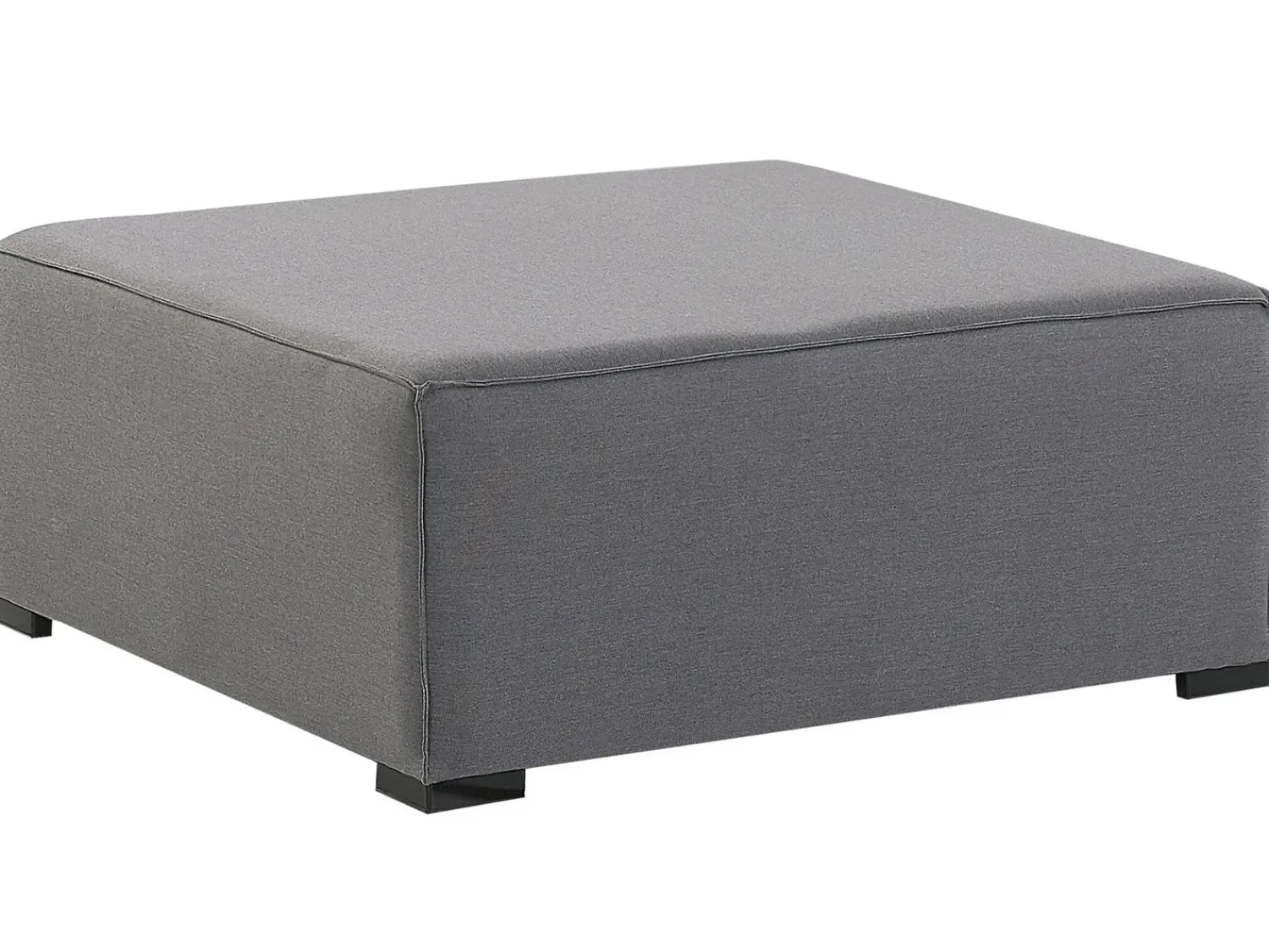 Discount Beliani Divano angolare da giardino con pouf 7 posti AREZZO Modulare Grigio Grigio Nero