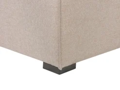 Clearance Beliani Divano angolare da giardino con pouf 7 posti AREZZO Modulare Beige Beige Nero