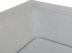Outlet Beliani Divano angolare da giardino con pouf 7 posti AREZZO Modulare Grigio chiaro Grigio Nero